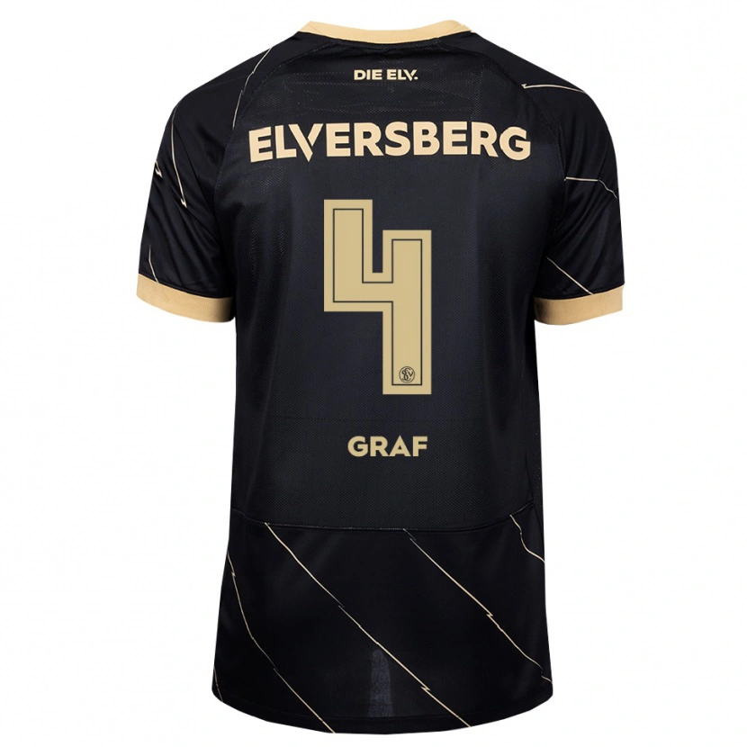 Danxen Criança Camisola Matheo Graf #4 Preto Marrom Alternativa 2026/27 Camisa
