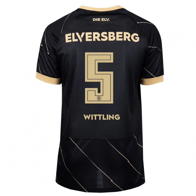 Danxen Criança Camisola Emilia Wittling #5 Preto Marrom Alternativa 2026/27 Camisa