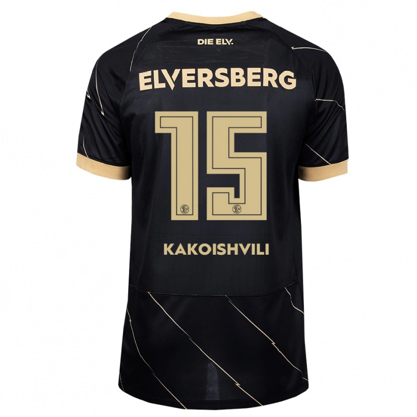 Danxen Criança Camisola Dimitri Kakoishvili #15 Preto Marrom Alternativa 2026/27 Camisa