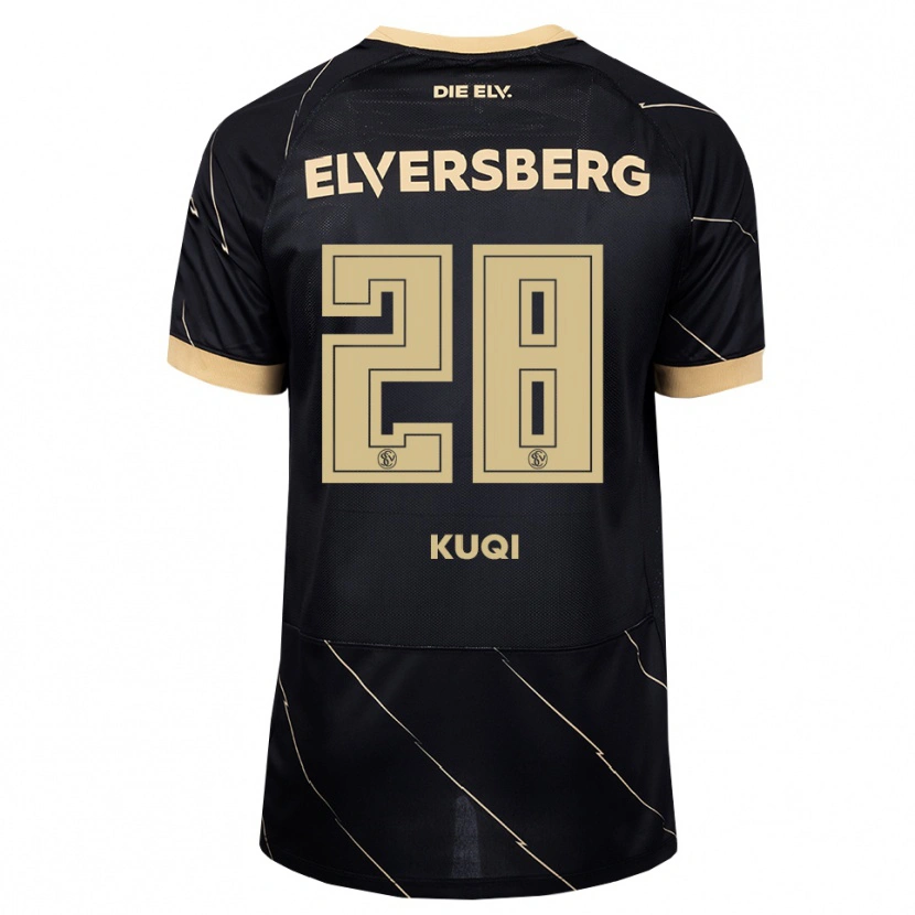 Danxen Criança Camisola Blero Kuqi #28 Preto Marrom Alternativa 2026/27 Camisa