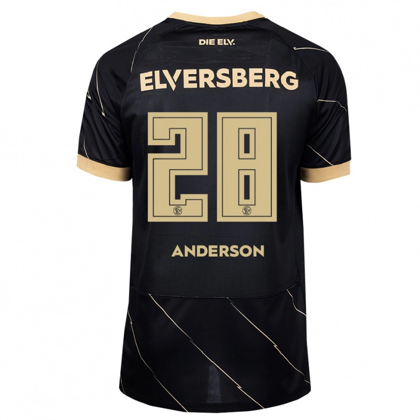Danxen Criança Camisola Mira Anderson #28 Preto Marrom Alternativa 2026/27 Camisa