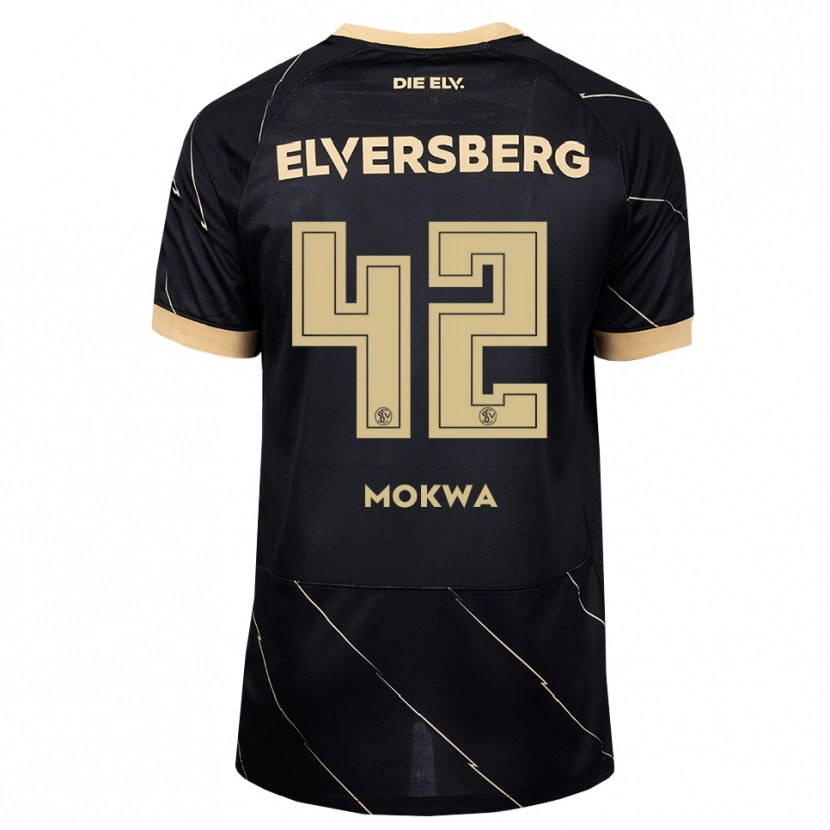Danxen Criança Camisola David Mokwa #42 Preto Marrom Alternativa 2026/27 Camisa