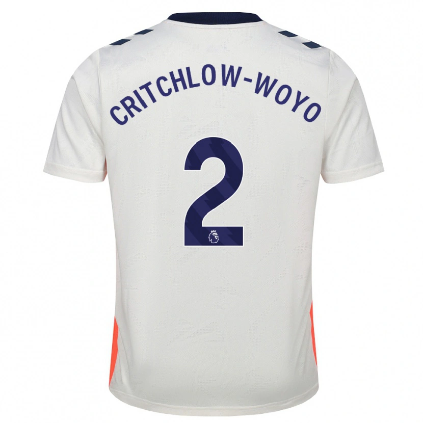 Danxen Criança Camisola Tionne Critchlow-Woyo #2 Branco Laranja Azul Real Alternativa 2026/27 Camisa