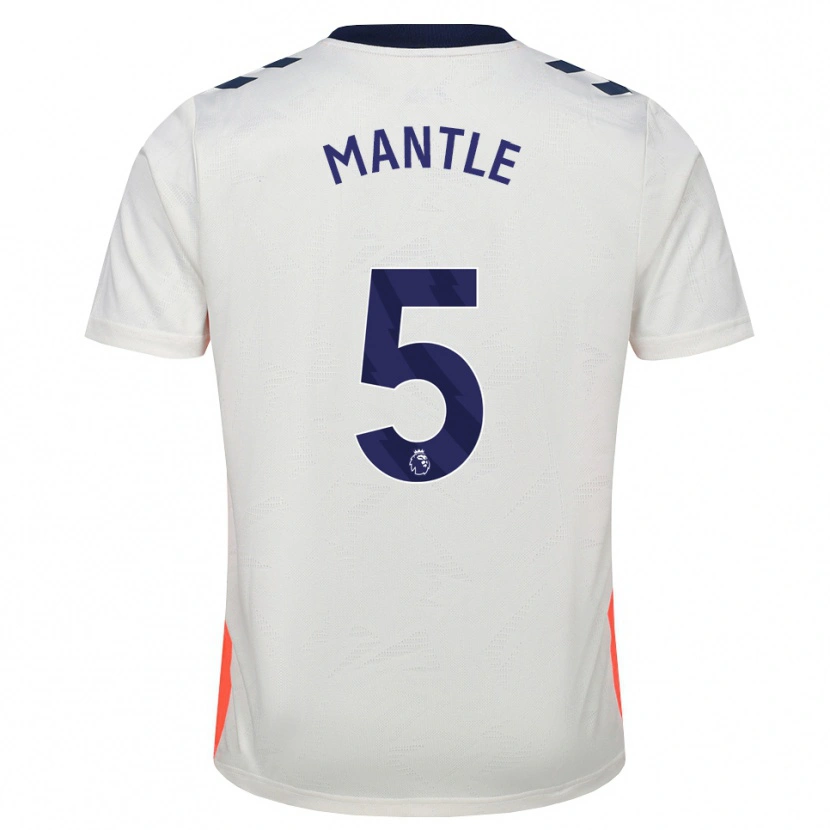 Danxen Criança Camisola David Mantle #5 Branco Laranja Azul Real Alternativa 2026/27 Camisa