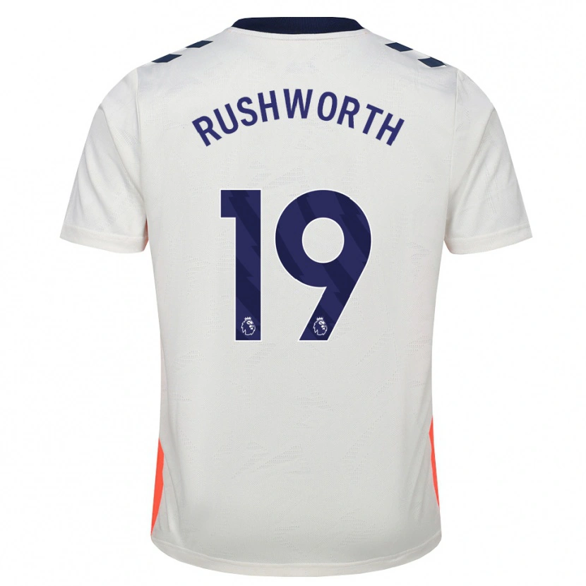 Danxen Criança Camisola Carl Rushworth #19 Branco Laranja Azul Real Alternativa 2026/27 Camisa