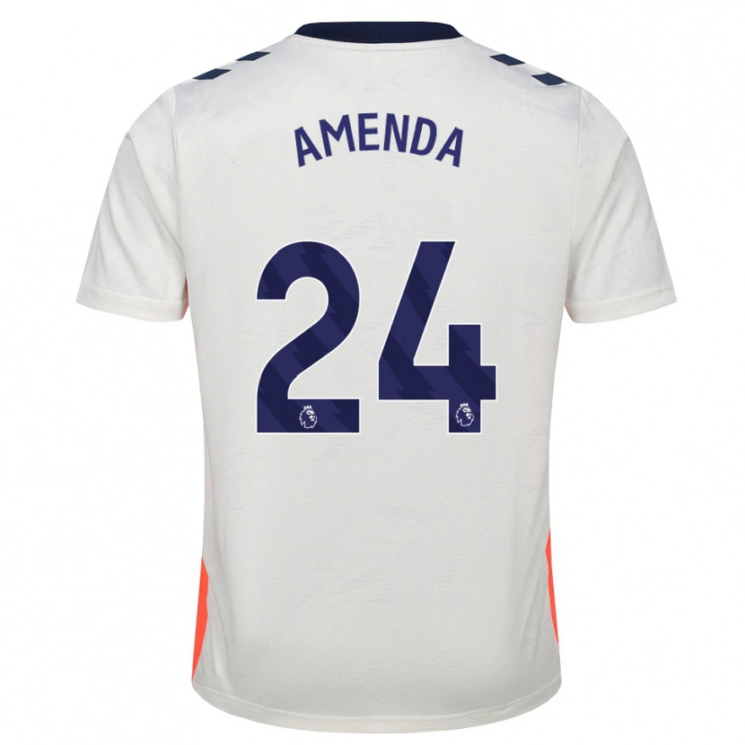 Danxen Criança Camisola Aurèle Amenda #24 Branco Laranja Azul Real Alternativa 2026/27 Camisa