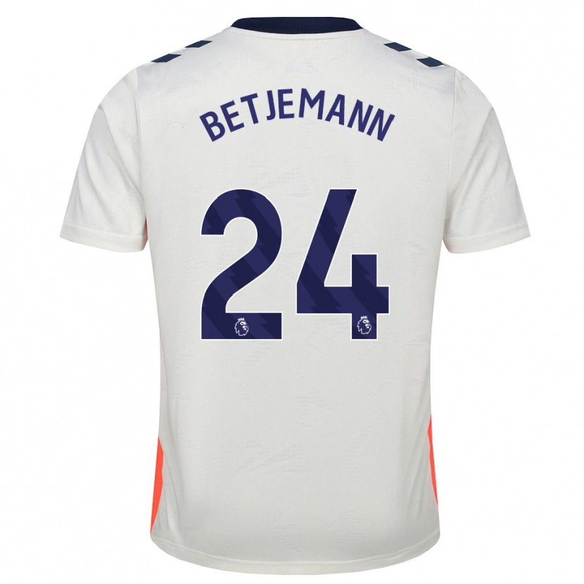 Danxen Criança Camisola Elliot Betjemann #24 Branco Laranja Azul Real Alternativa 2026/27 Camisa