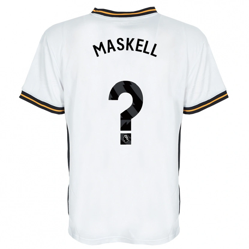 Danxen Criança Camisola Alfie Maskell #0 Branco Laranja Preto Alternativa 2026/27 Camisa
