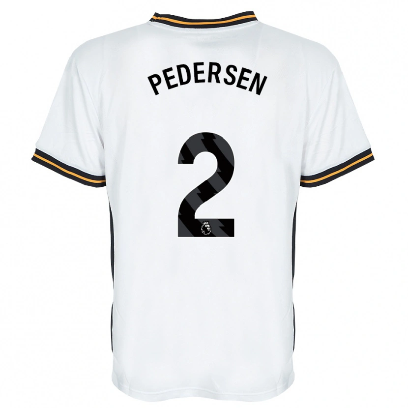Danxen Criança Camisola Eden Pedersen #2 Branco Laranja Preto Alternativa 2026/27 Camisa