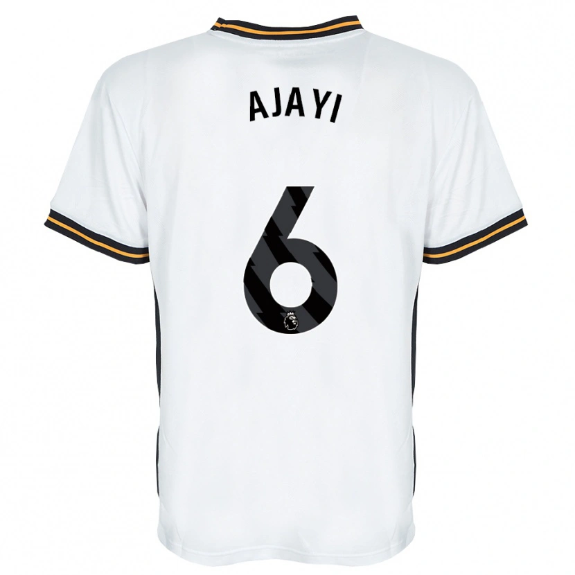 Danxen Criança Camisola Semi Ajayi #6 Branco Laranja Preto Alternativa 2026/27 Camisa