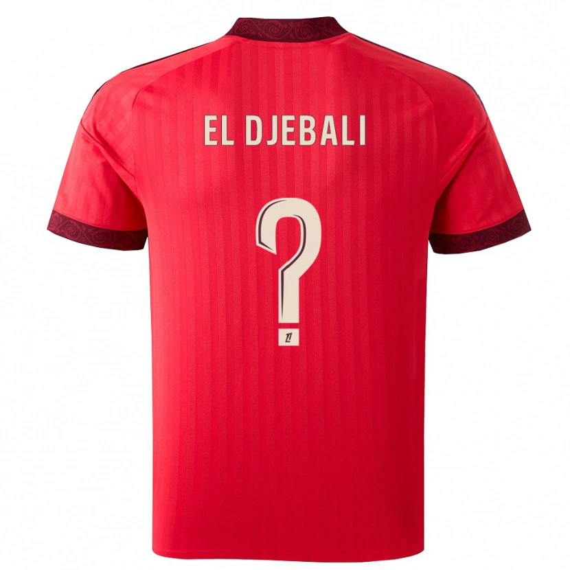Danxen Criança Camisola Chaim El Djebali #0 Borgonha Vermelho Branco Alternativa 2026/27 Camisa