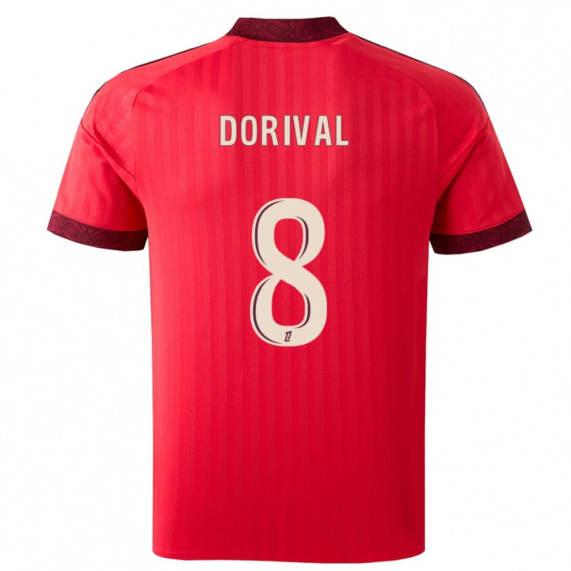 Danxen Criança Camisola Pierre Dorival #8 Borgonha Vermelho Branco Alternativa 2026/27 Camisa
