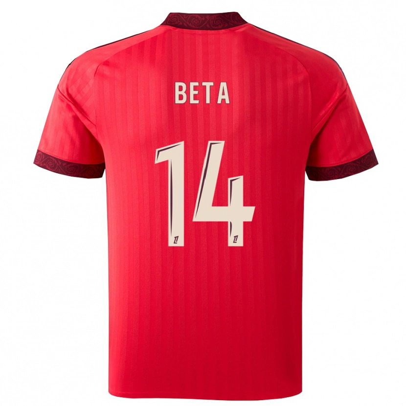 Danxen Criança Camisola Nathanaël Beta #14 Borgonha Vermelho Branco Alternativa 2026/27 Camisa