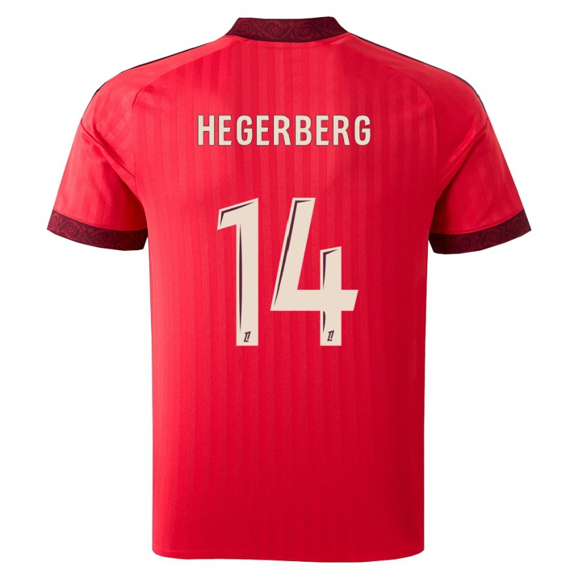 Danxen Criança Camisola Ada Hegerberg #14 Borgonha Vermelho Branco Alternativa 2026/27 Camisa