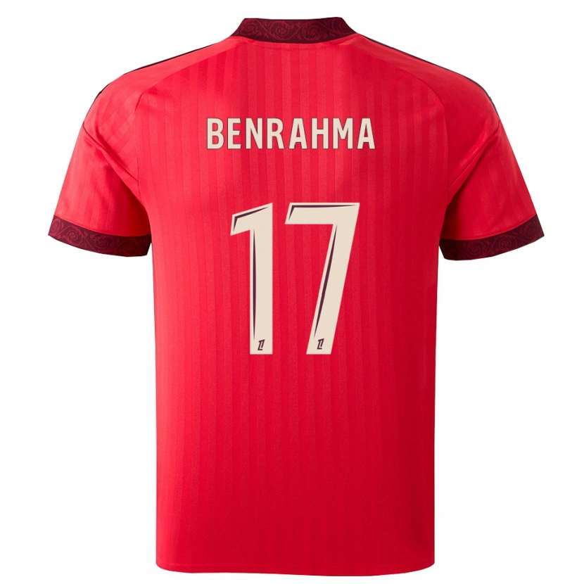 Danxen Criança Camisola Said Benrahma #17 Borgonha Vermelho Branco Alternativa 2026/27 Camisa