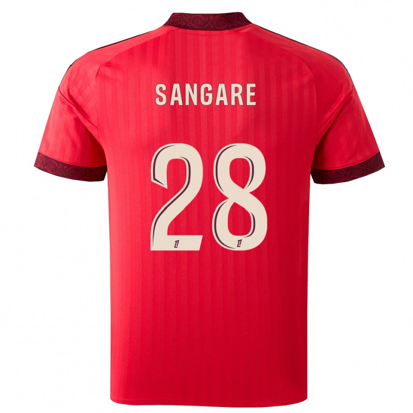 Danxen Criança Camisola Wassa Sangaré #28 Borgonha Vermelho Branco Alternativa 2026/27 Camisa