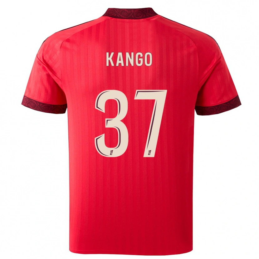 Danxen Criança Camisola Steeve Kango #37 Borgonha Vermelho Branco Alternativa 2026/27 Camisa