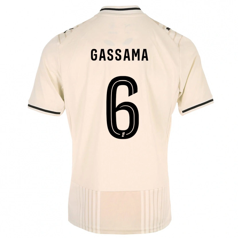 Danxen Criança Camisola Karamady Gassama #6 Renda Preta Branco Antigo Alternativa 2026/27 Camisa