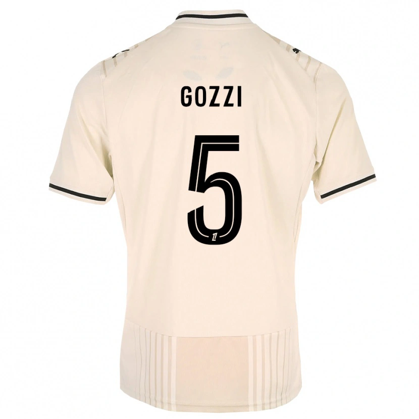 Danxen Criança Camisola Paolo Gozzi #5 Renda Preta Branco Antigo Alternativa 2026/27 Camisa