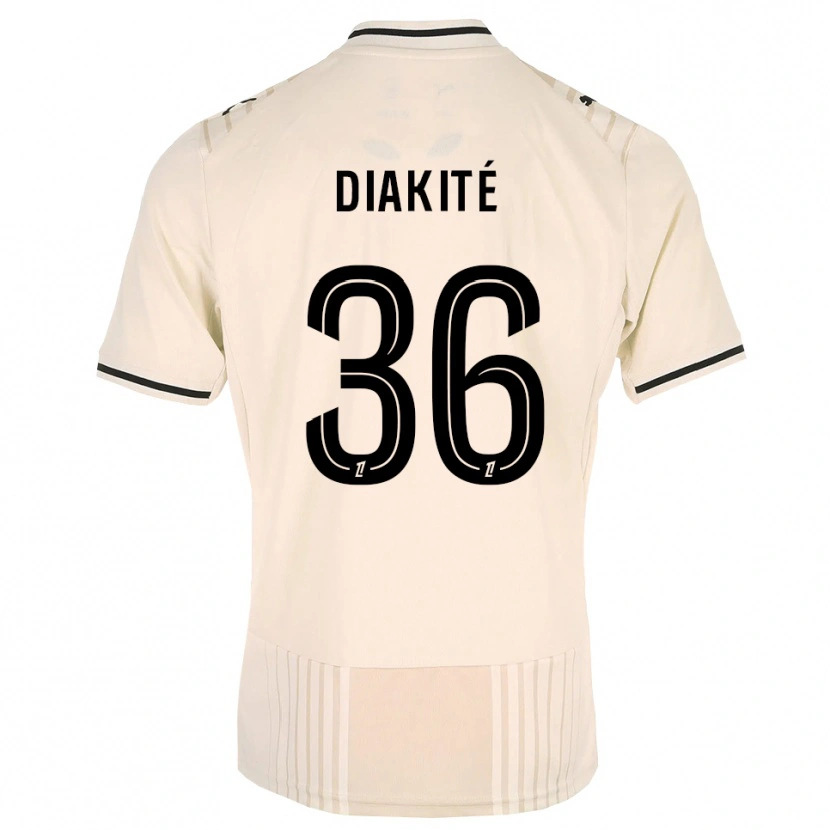 Danxen Criança Camisola Amadou Diakité #36 Renda Preta Branco Antigo Alternativa 2026/27 Camisa