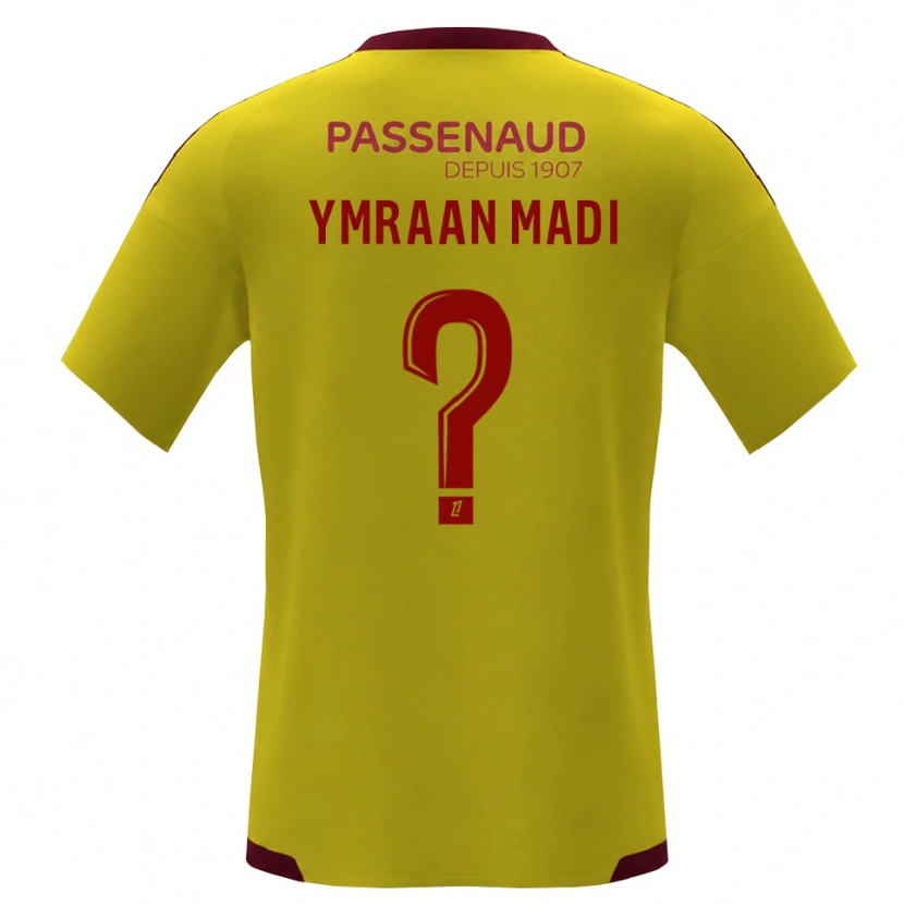 Danxen Criança Camisola Ymraan Madi #0 Amarelo Vermelho Verde Alternativa 2026/27 Camisa
