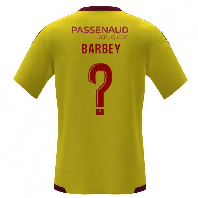 Danxen Criança Camisola Eliott Barbey #0 Amarelo Vermelho Verde Alternativa 2026/27 Camisa