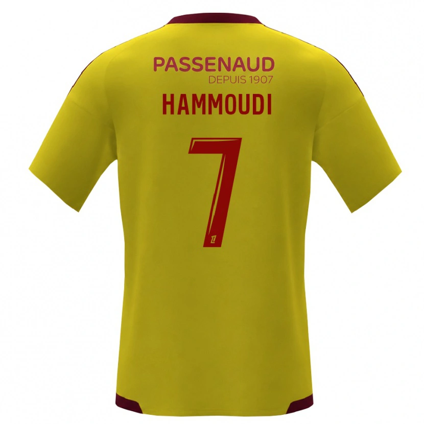 Danxen Criança Camisola Izhak Hammoudi #7 Amarelo Vermelho Verde Alternativa 2026/27 Camisa