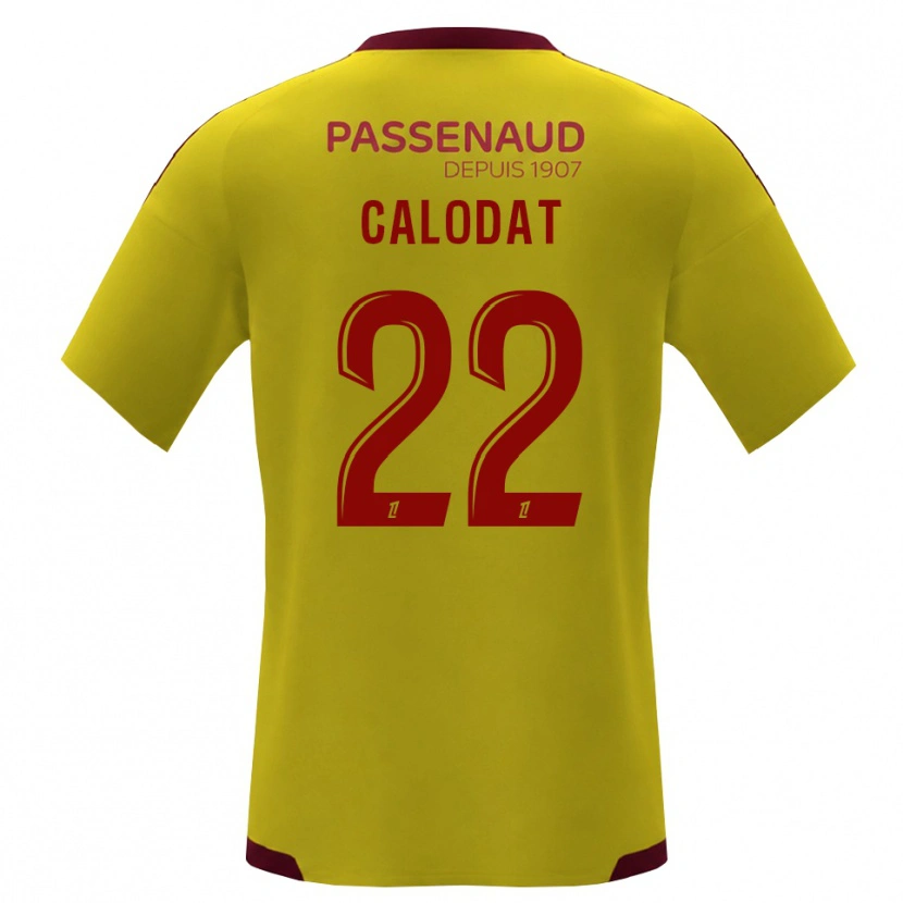 Danxen Criança Camisola Lucas Calodat #22 Amarelo Vermelho Verde Alternativa 2026/27 Camisa