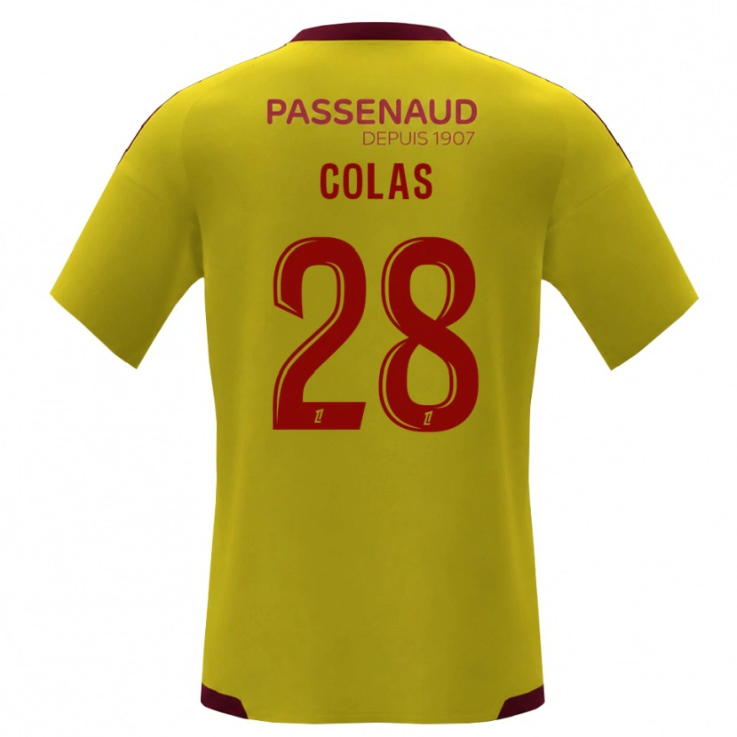 Danxen Criança Camisola Erwan Colas #28 Amarelo Vermelho Verde Alternativa 2026/27 Camisa