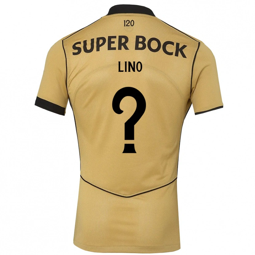 Danxen Criança Camisola José Lino #0 Goldenrod Preto Alternativa 2026/27 Camisa