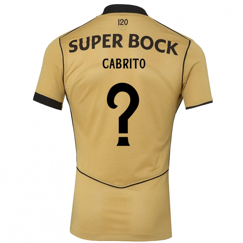 Danxen Criança Camisola Rodrigo Cabrito #0 Goldenrod Preto Alternativa 2026/27 Camisa