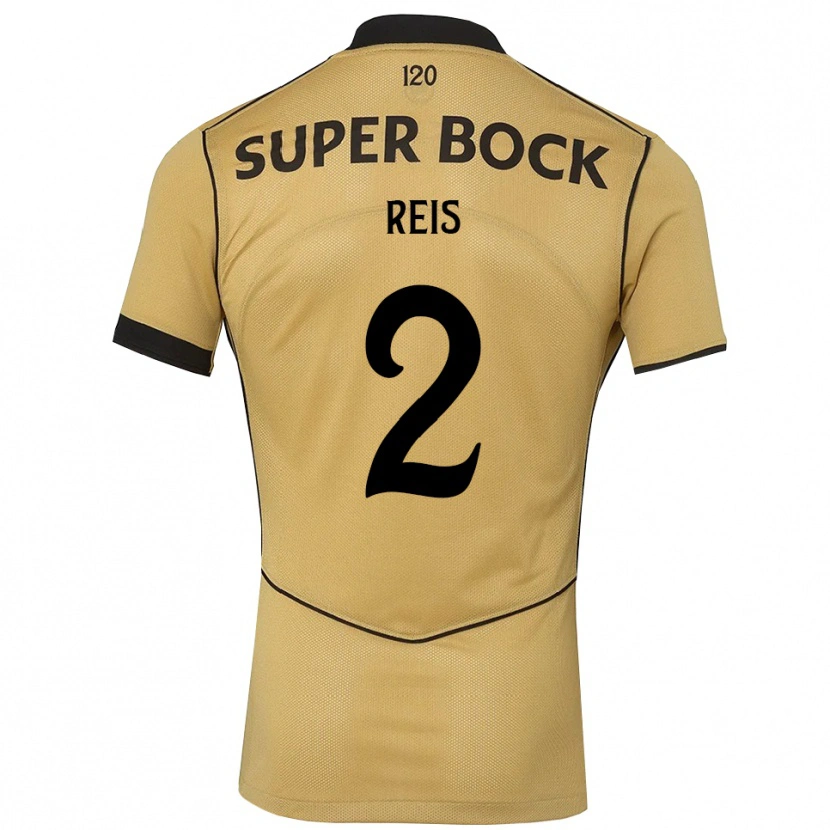 Danxen Criança Camisola Matheus Reis #2 Goldenrod Preto Alternativa 2026/27 Camisa