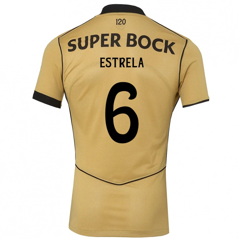 Danxen Criança Camisola Bento Estrela #6 Goldenrod Preto Alternativa 2026/27 Camisa