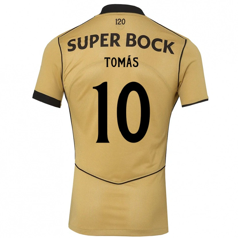 Danxen Criança Camisola Duarte Tomás #10 Goldenrod Preto Alternativa 2026/27 Camisa