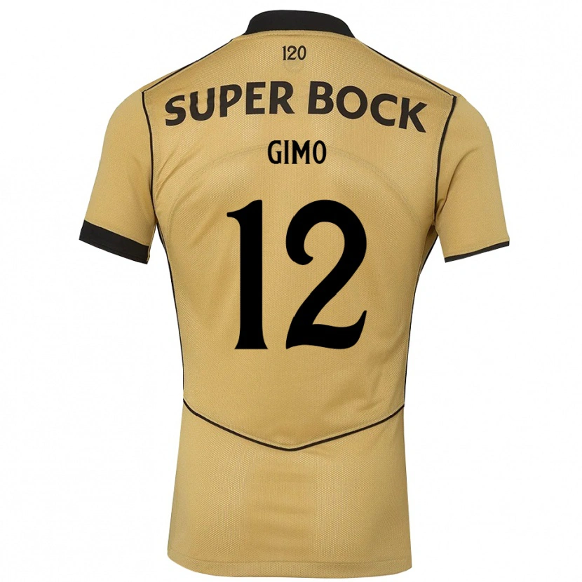 Danxen Criança Camisola Tiago Gimo #12 Goldenrod Preto Alternativa 2026/27 Camisa
