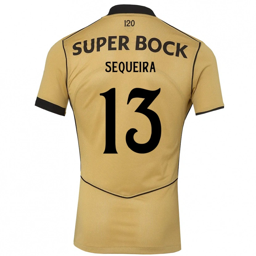 Danxen Criança Camisola Edgar Sequeira #13 Goldenrod Preto Alternativa 2026/27 Camisa