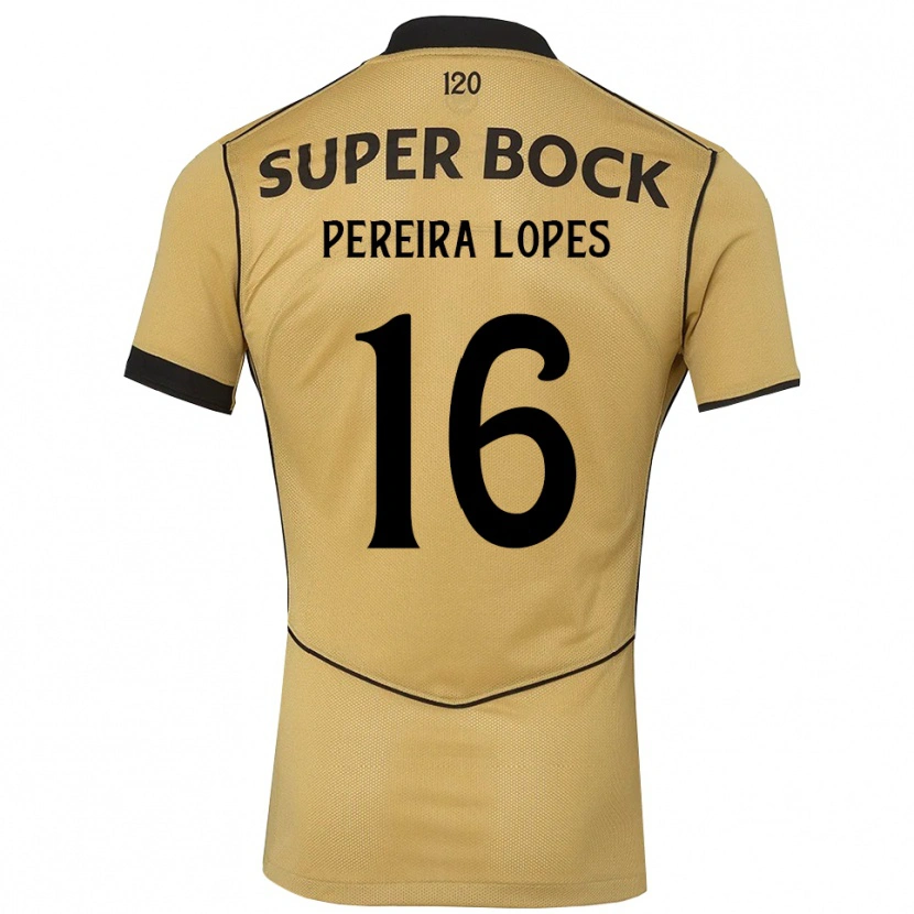 Danxen Criança Camisola Daniel Pereira Lopes #16 Goldenrod Preto Alternativa 2026/27 Camisa