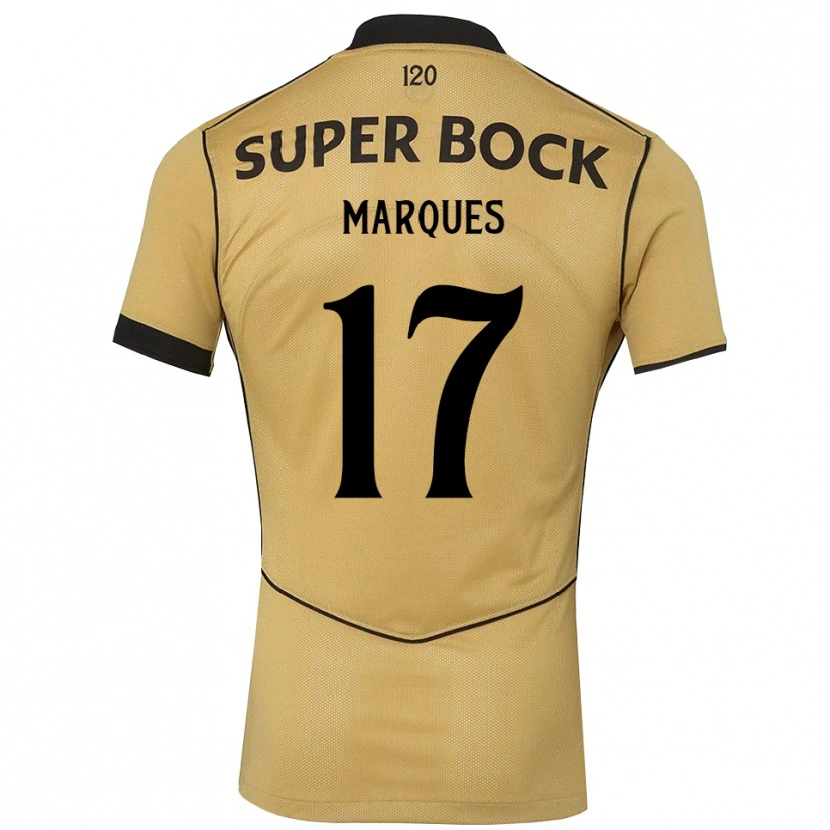 Danxen Criança Camisola Afonso Marques #17 Goldenrod Preto Alternativa 2026/27 Camisa