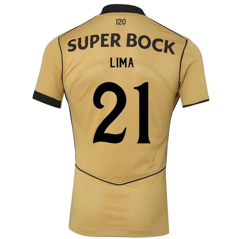 Danxen Criança Camisola Pedro Lima #21 Goldenrod Preto Alternativa 2026/27 Camisa