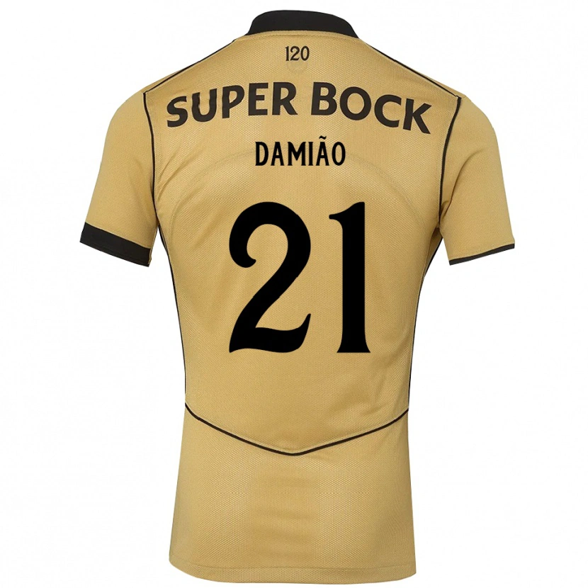 Danxen Criança Camisola Leonardo Damião #21 Goldenrod Preto Alternativa 2026/27 Camisa