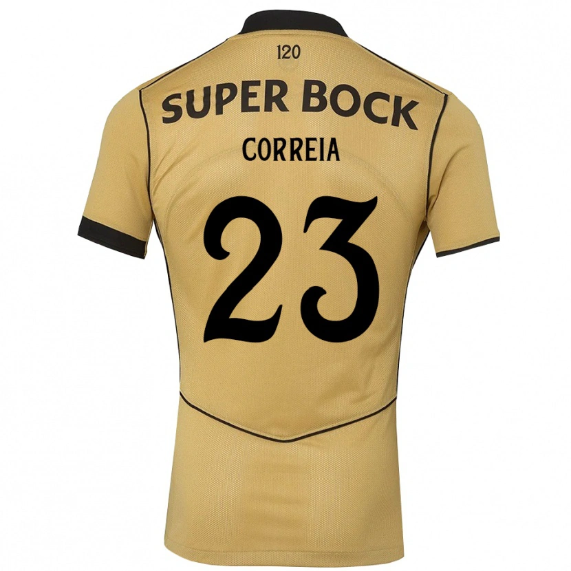 Danxen Criança Camisola Duarte Correia #23 Goldenrod Preto Alternativa 2026/27 Camisa