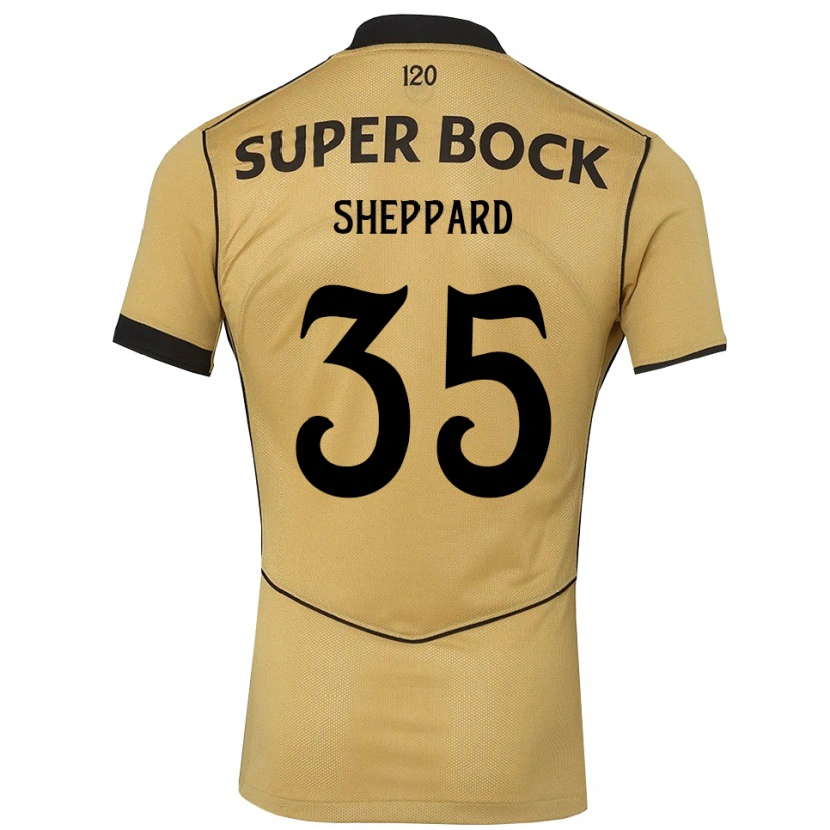 Danxen Criança Camisola Catriona Sheppard #35 Goldenrod Preto Alternativa 2026/27 Camisa