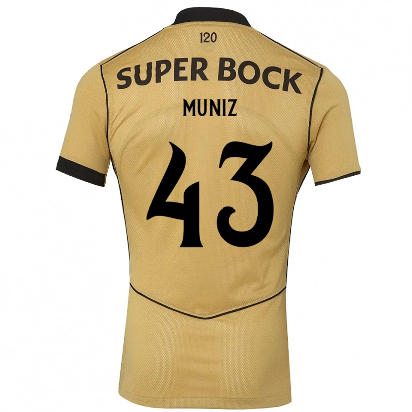 Danxen Criança Camisola João Muniz #43 Goldenrod Preto Alternativa 2026/27 Camisa