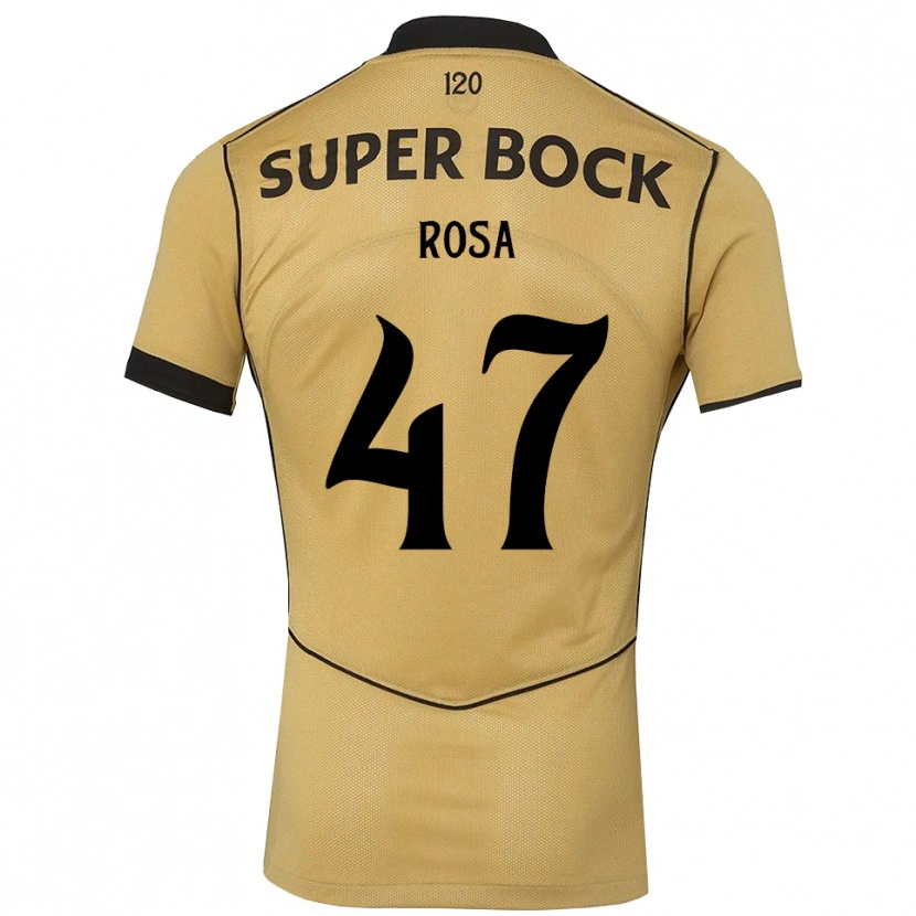 Danxen Criança Camisola Mariana Rosa #47 Goldenrod Preto Alternativa 2026/27 Camisa
