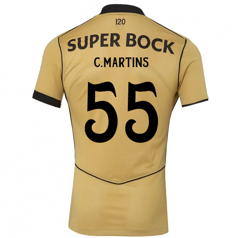 Danxen Criança Camisola Carolina Martins #55 Goldenrod Preto Alternativa 2026/27 Camisa