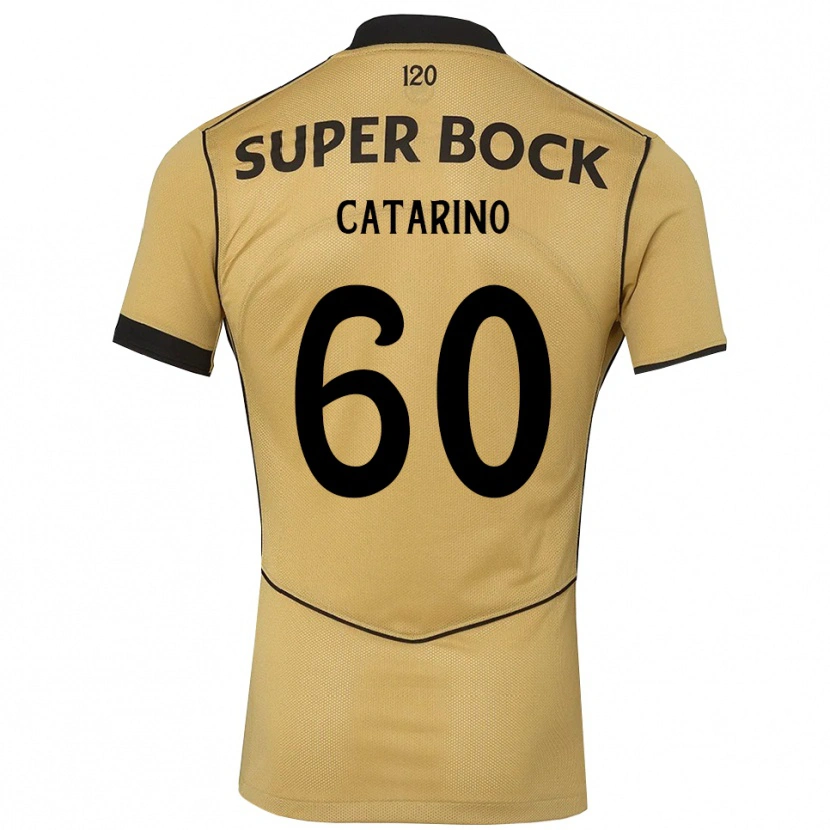 Danxen Criança Camisola Catarino César Simões Pascoal #60 Goldenrod Preto Alternativa 2026/27 Camisa