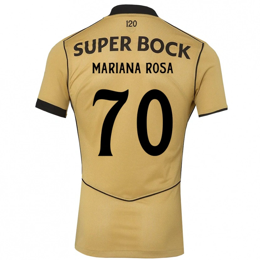Danxen Criança Camisola Mariana Silva Pinto Vilaça Da Rosa #70 Goldenrod Preto Alternativa 2026/27 Camisa