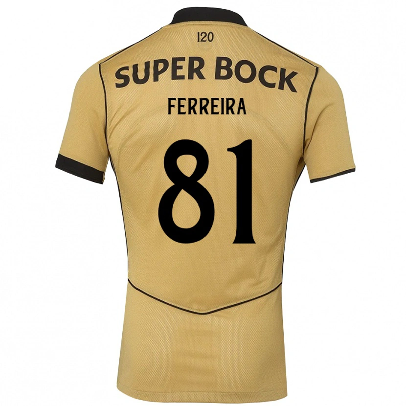 Danxen Criança Camisola Sandro Ferreira #81 Goldenrod Preto Alternativa 2026/27 Camisa