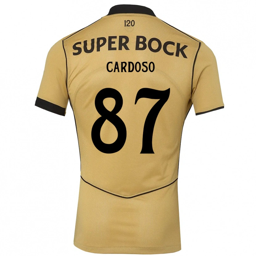 Danxen Criança Camisola Paulo Cardoso #87 Goldenrod Preto Alternativa 2026/27 Camisa