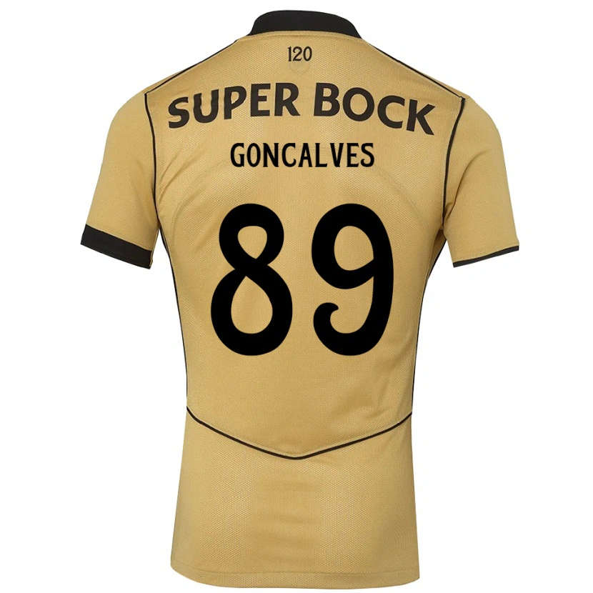 Danxen Criança Camisola Andre Goncalves #89 Goldenrod Preto Alternativa 2026/27 Camisa